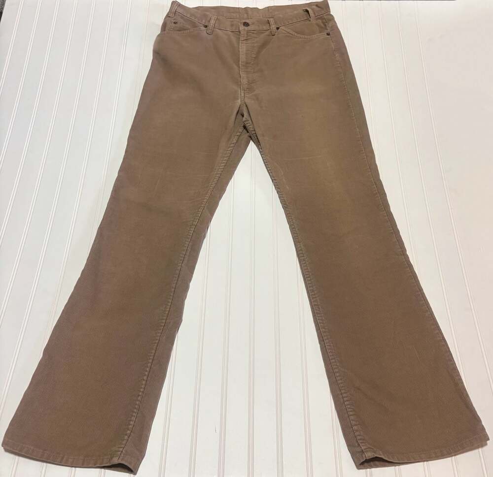 Vintage Levi's White Tab Corduroy Pants Tan Straight Leg